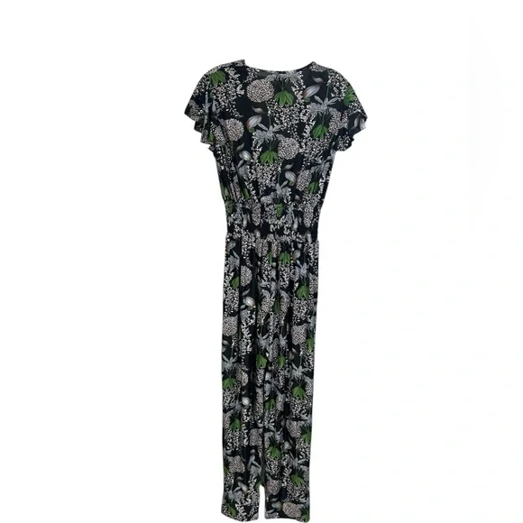 C-Mode Women’s NWT Short Sleeve Floral Pants Romper Jumpsuit Size L/XL - Picture 2 of 9